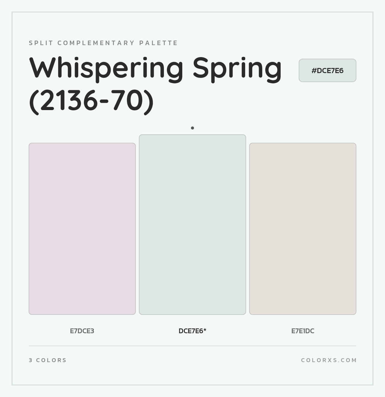 Whispering Spring (2136-70) - Split-Complementary Color Palette