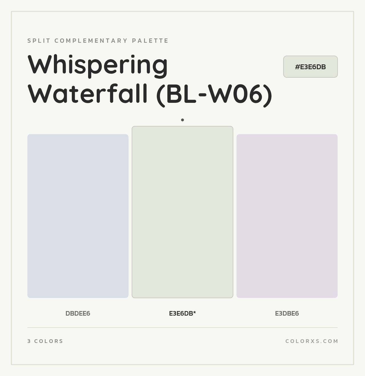 Whispering Waterfall (BL-W06) - Split-Complementary Color Palette