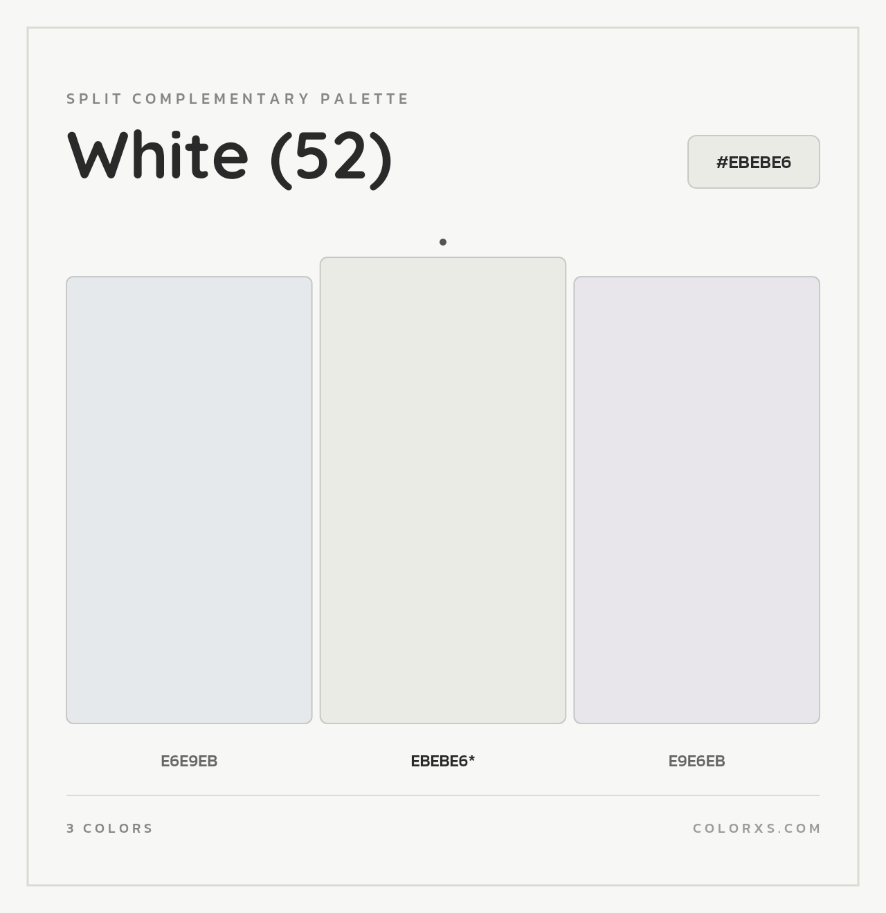White (52) - Split-Complementary Color Palette