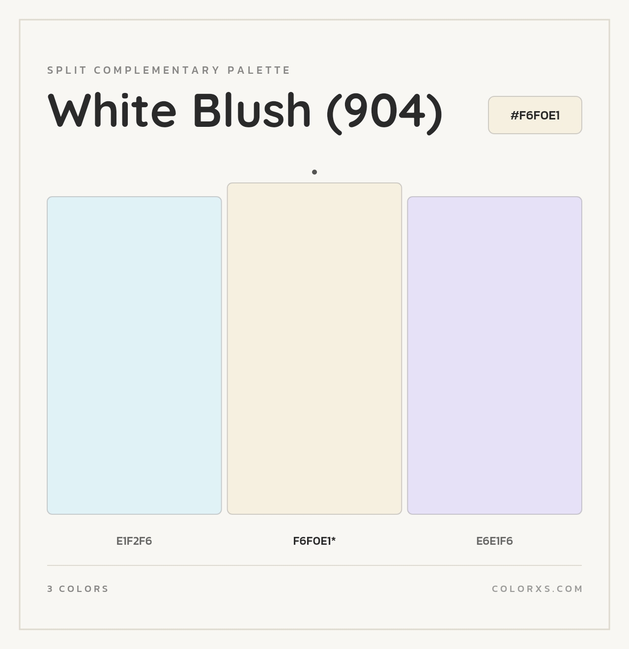 White Blush (904) - Split-Complementary Color Palette