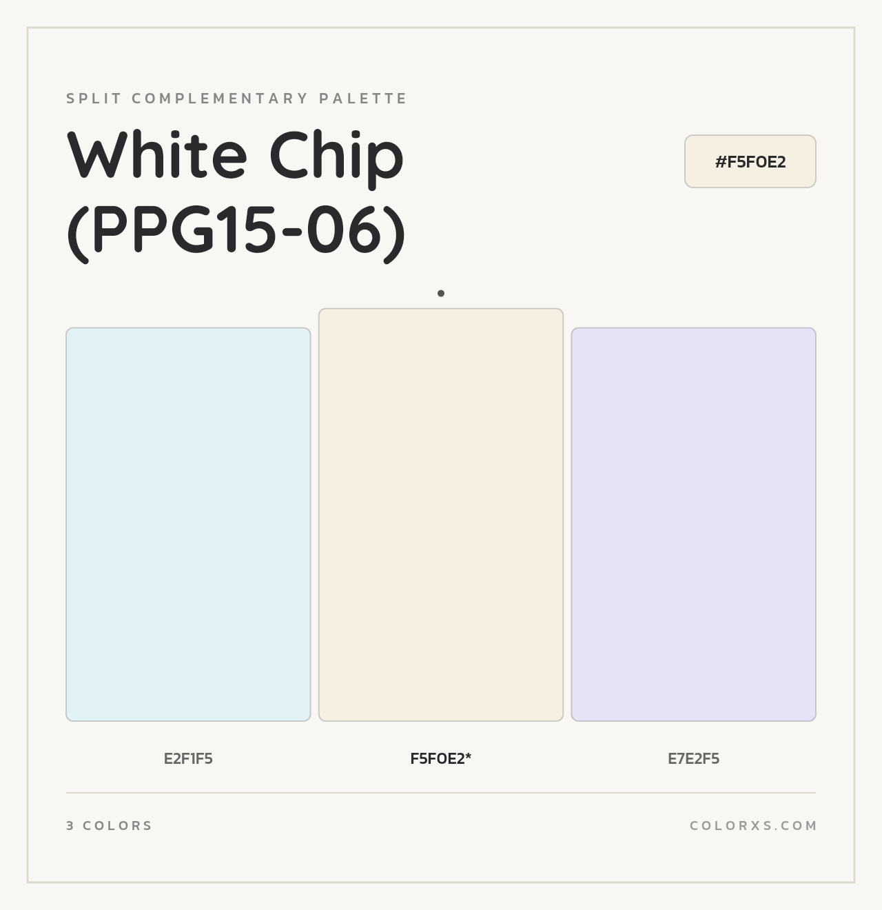 White Chip (PPG15-06) - Split-Complementary Color Palette