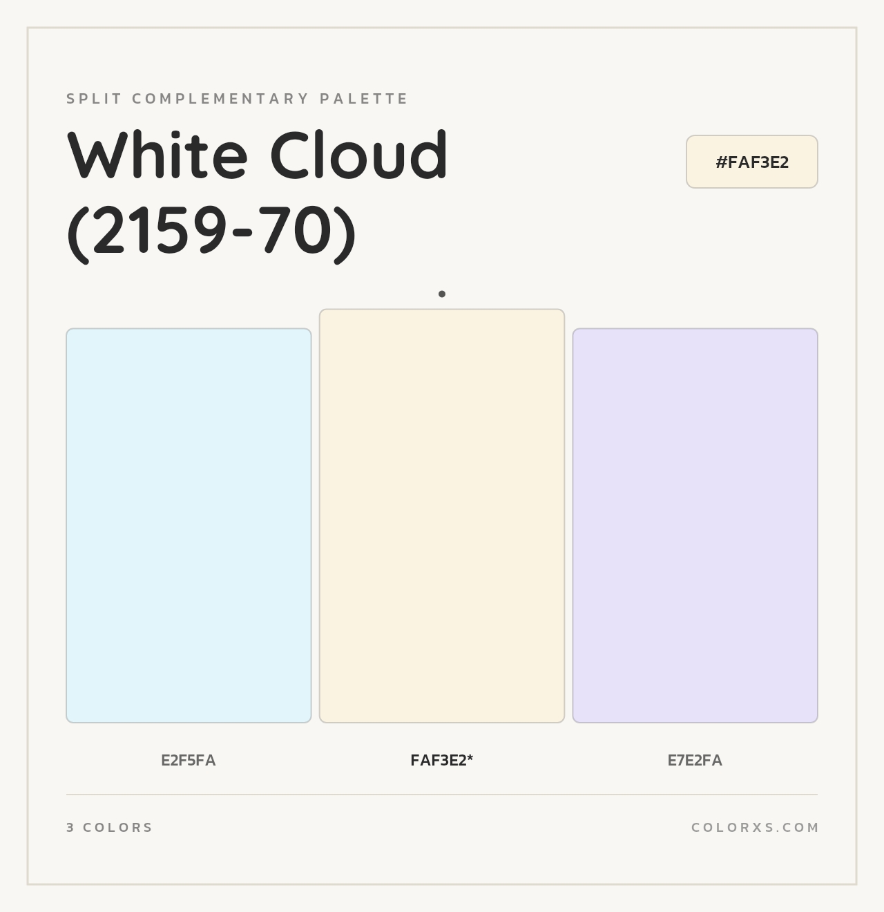 White Cloud (2159-70) - Split-Complementary Color Palette