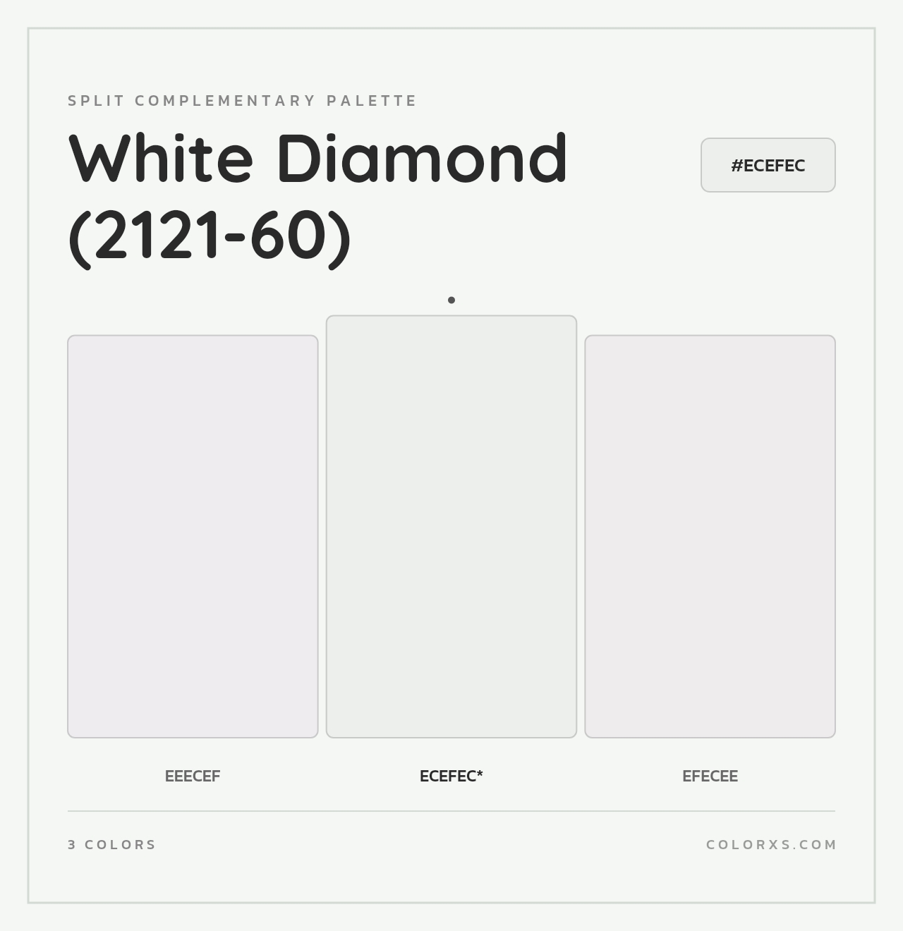 White Diamond (2121-60) - Split-Complementary Color Palette