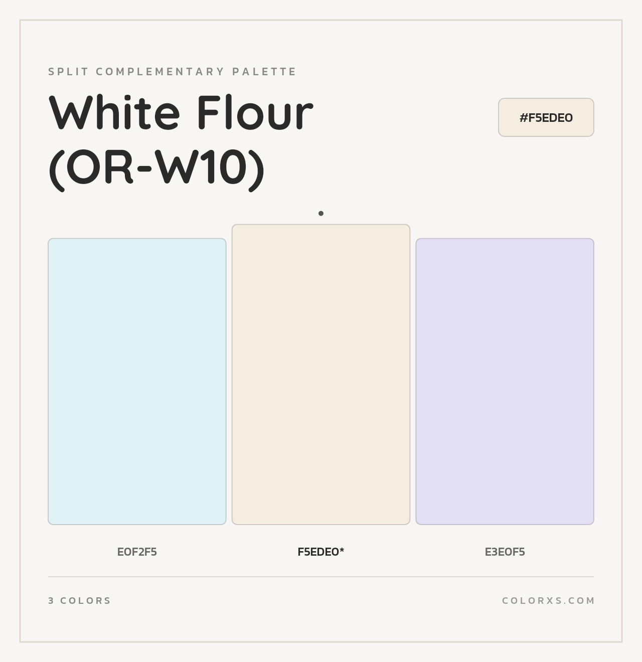 White Flour (OR-W10) - Split-Complementary Color Palette