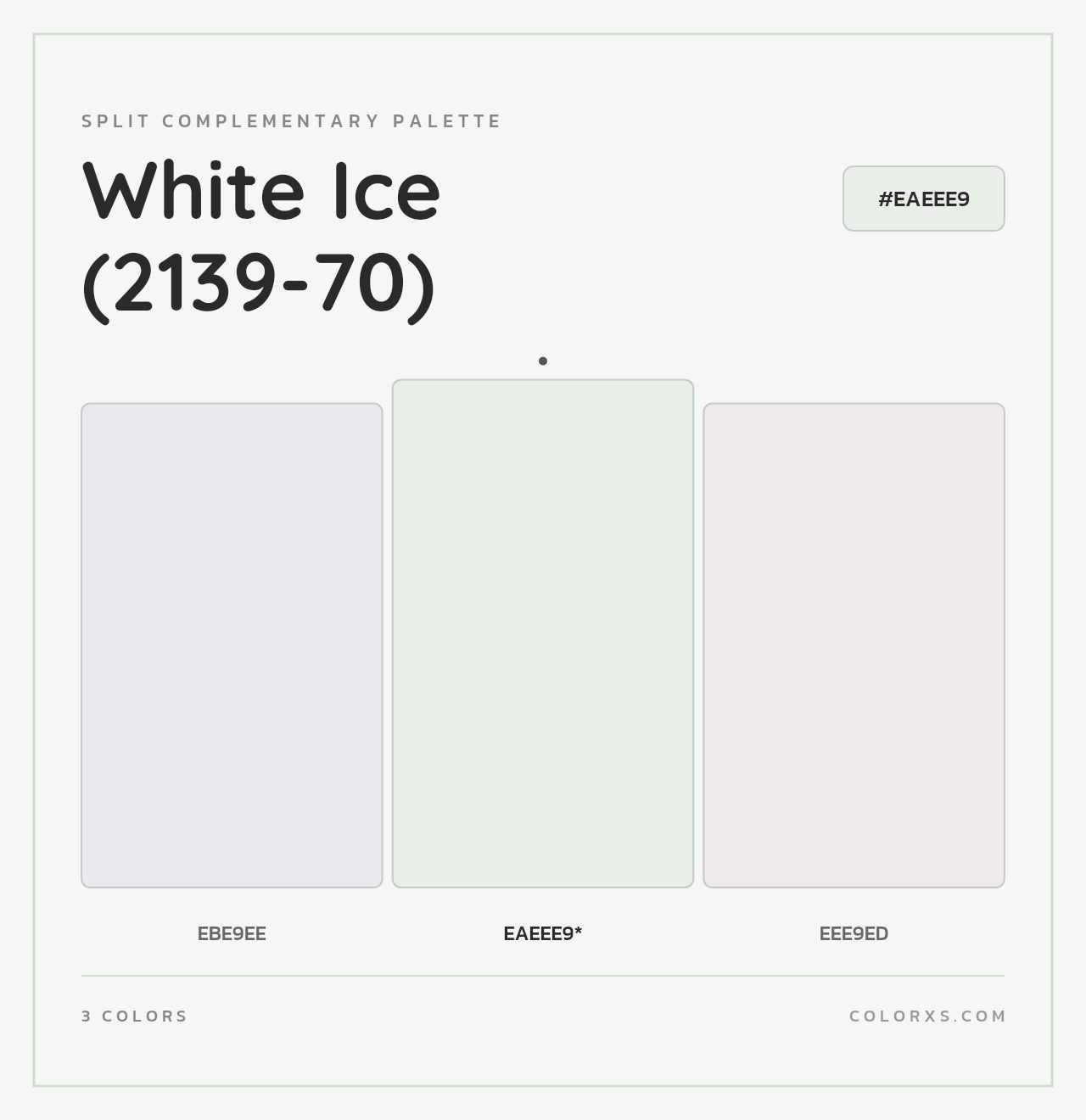 White Ice (2139-70) - Split-Complementary Color Palette