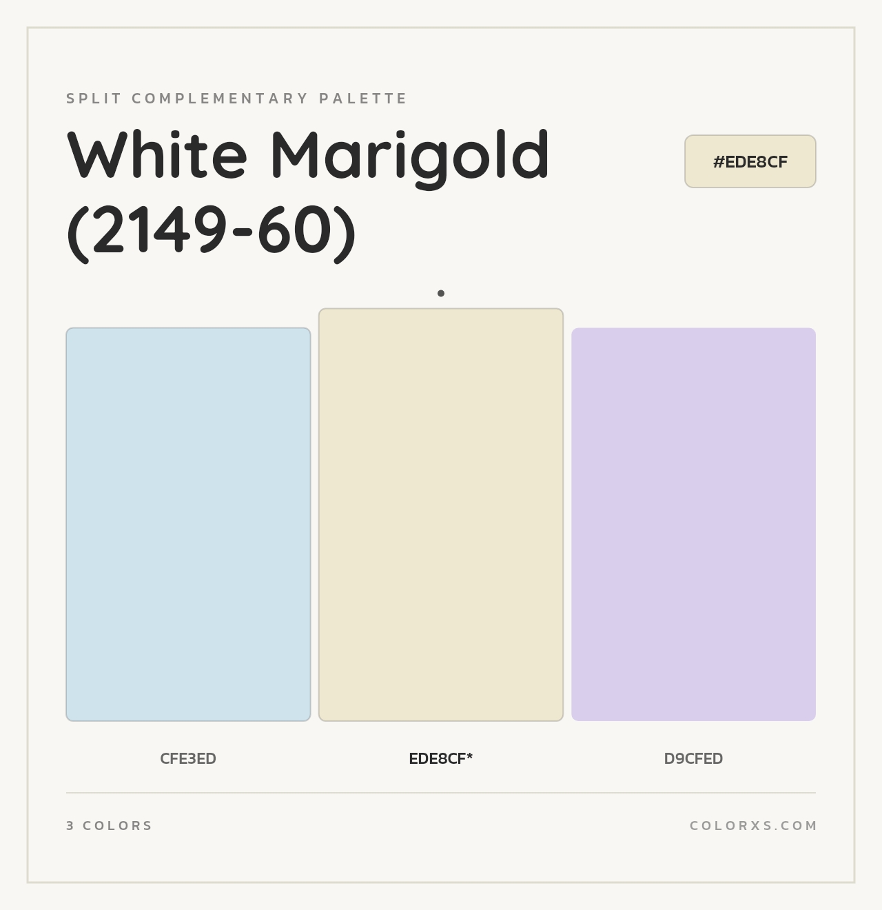 White Marigold (2149-60) - Split-Complementary Color Palette