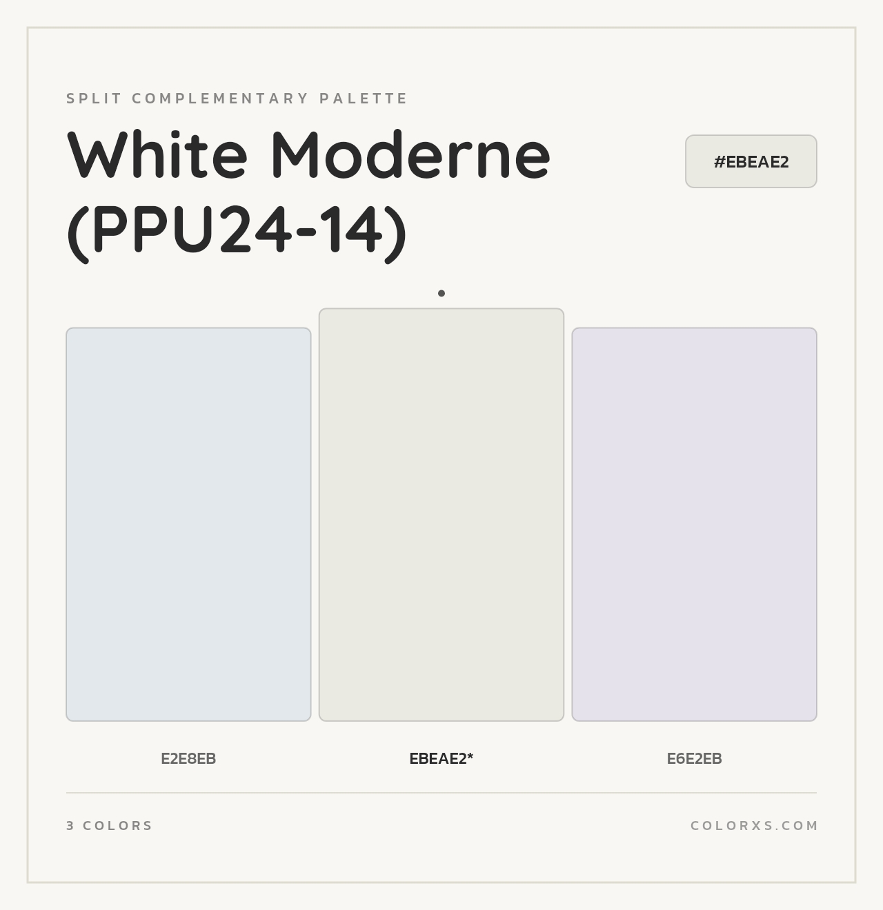 White Moderne (PPU24-14) - Split-Complementary Color Palette