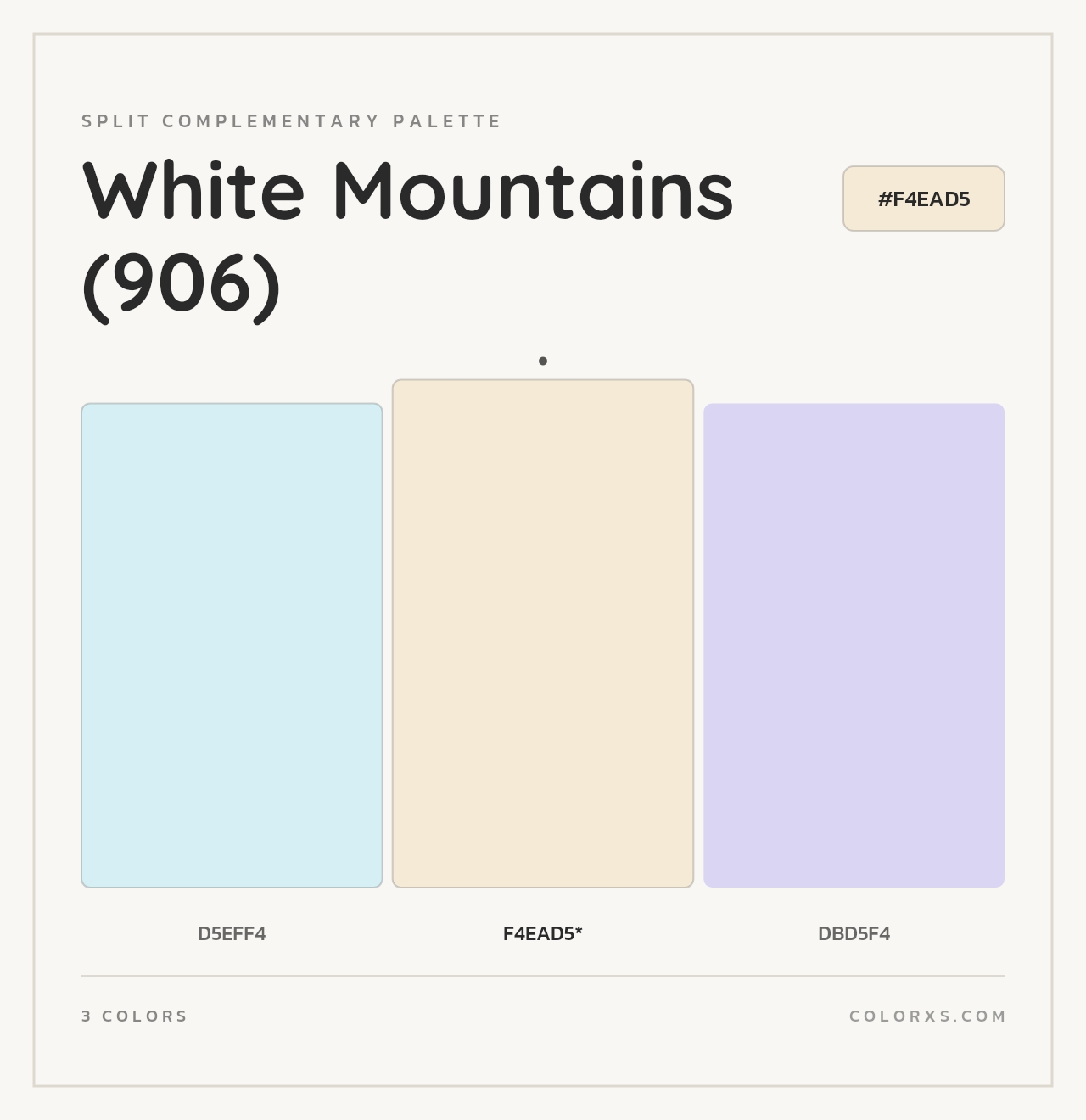 White Mountains (906) - Split-Complementary Color Palette