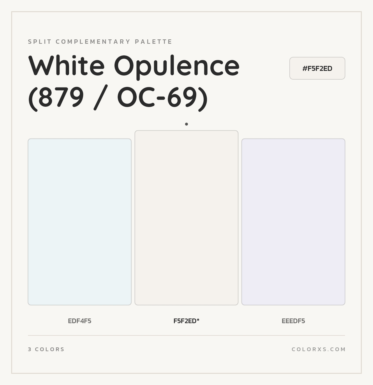 White Opulence (879 / OC-69) - Split-Complementary Color Palette