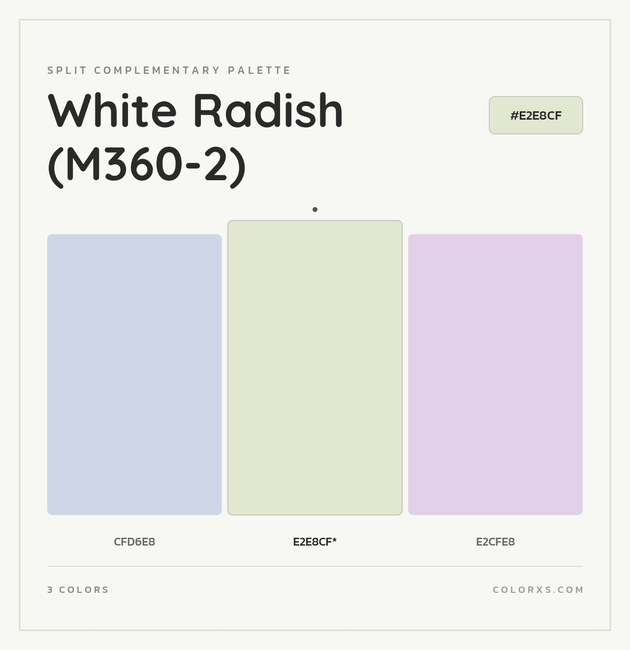 White Radish (M360-2) - Split-Complementary Color Palette