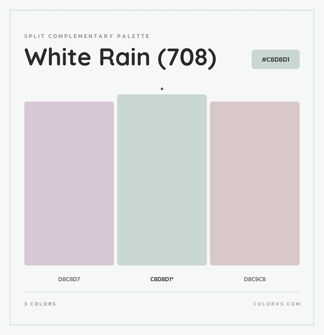 White Rain (708) - Split-Complementary Color Palette