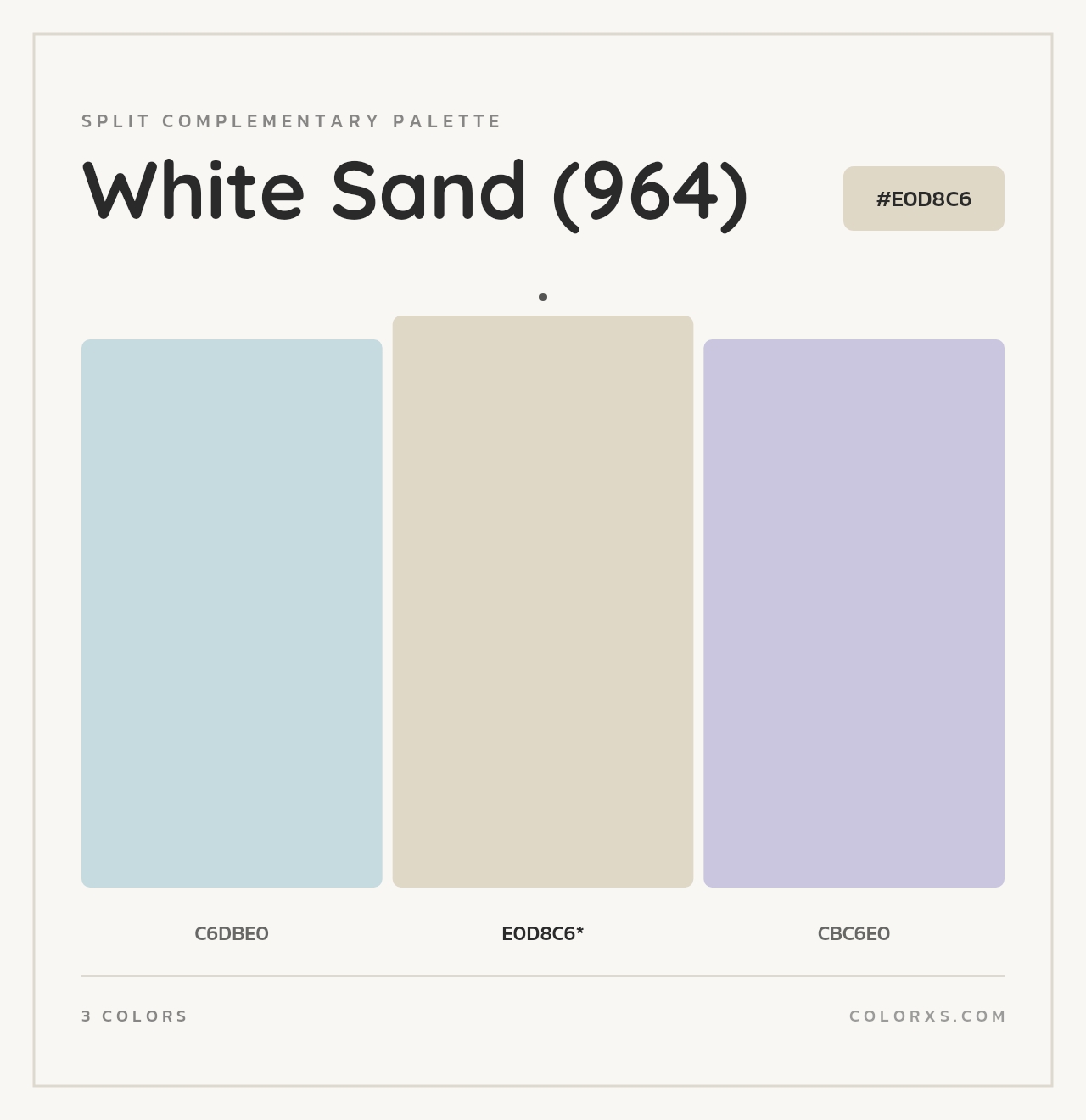 White Sand (964) - Split-Complementary Color Palette