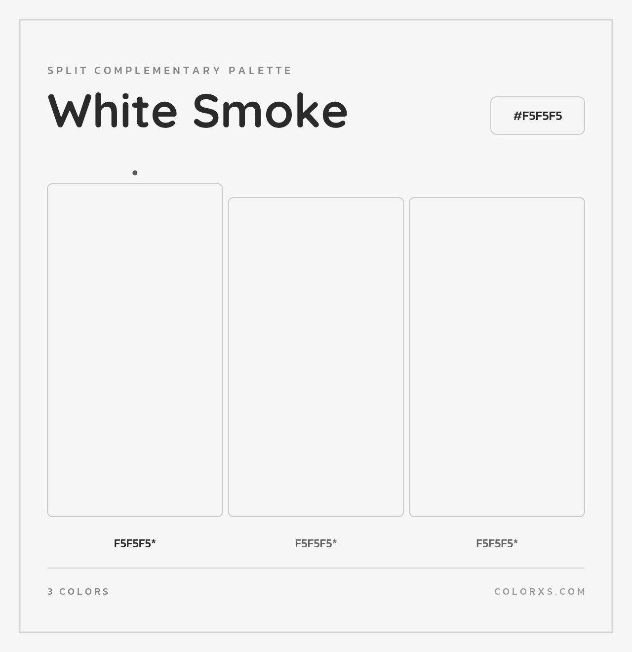 White Smoke - Split-Complementary Color Palette
