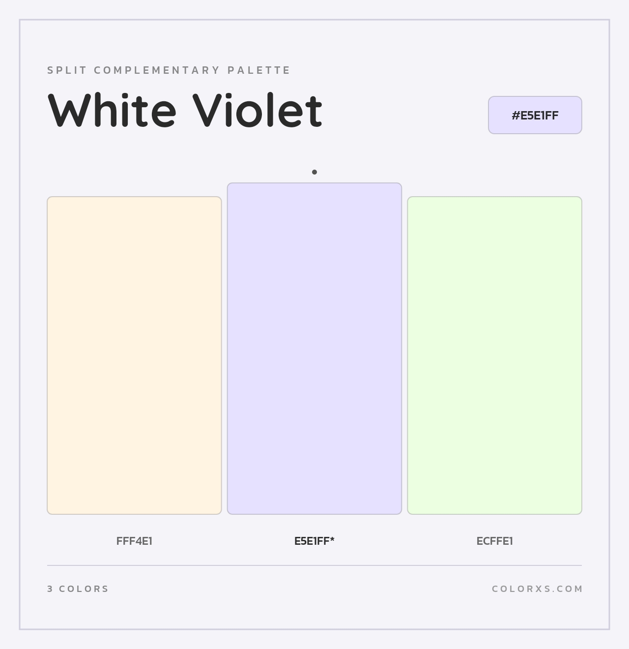 White Violet - Split-Complementary Color Palette