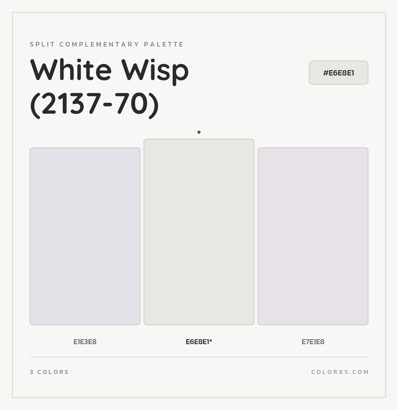 White Wisp (2137-70) - Split-Complementary Color Palette