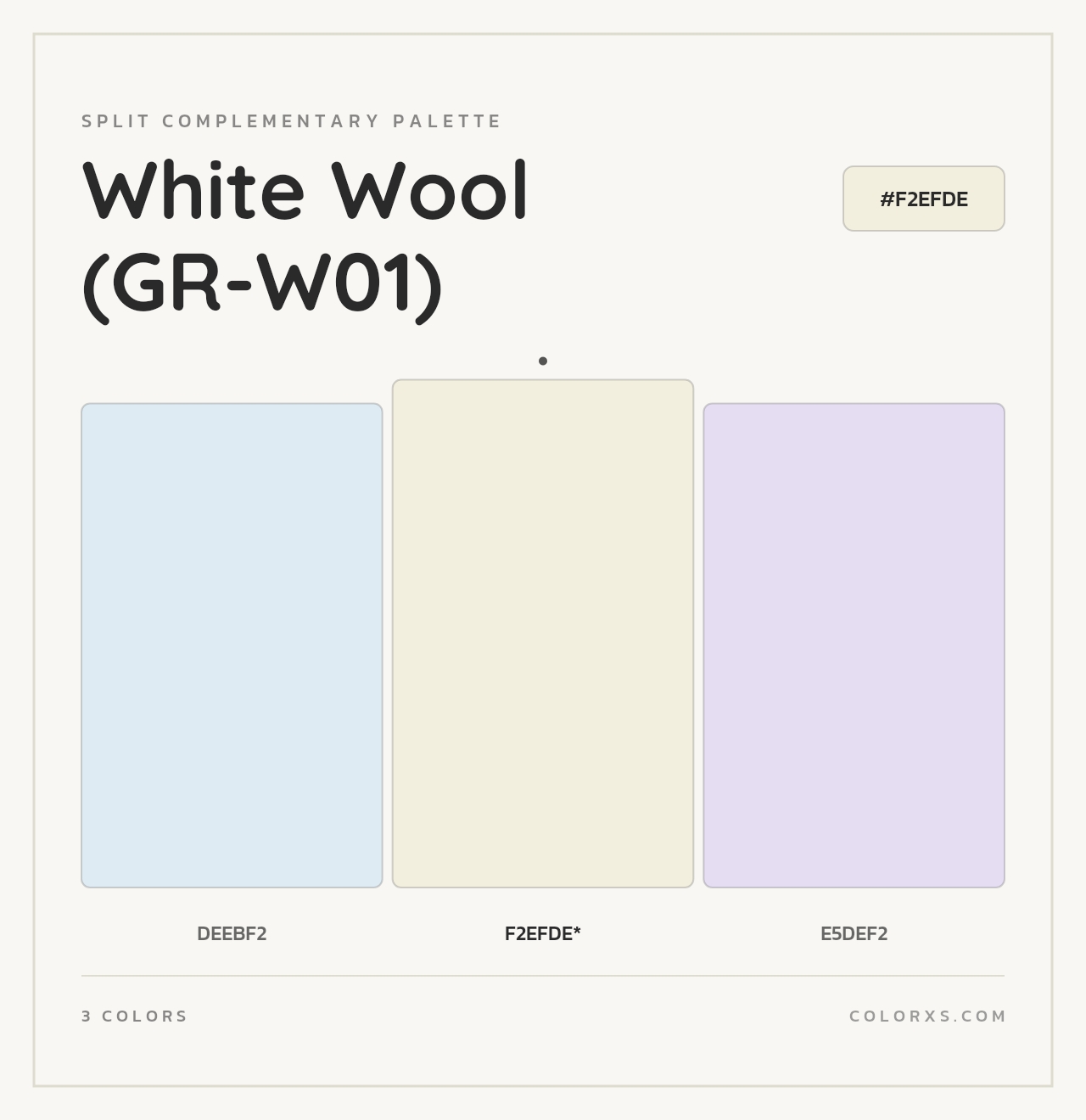 White Wool (GR-W01) - Split-Complementary Color Palette
