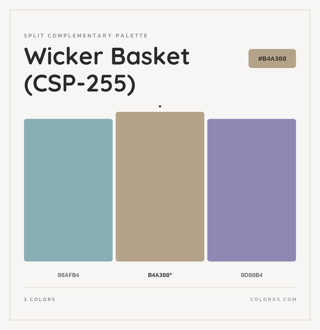 Wicker Basket (CSP-255) - Split-Complementary Color Palette
