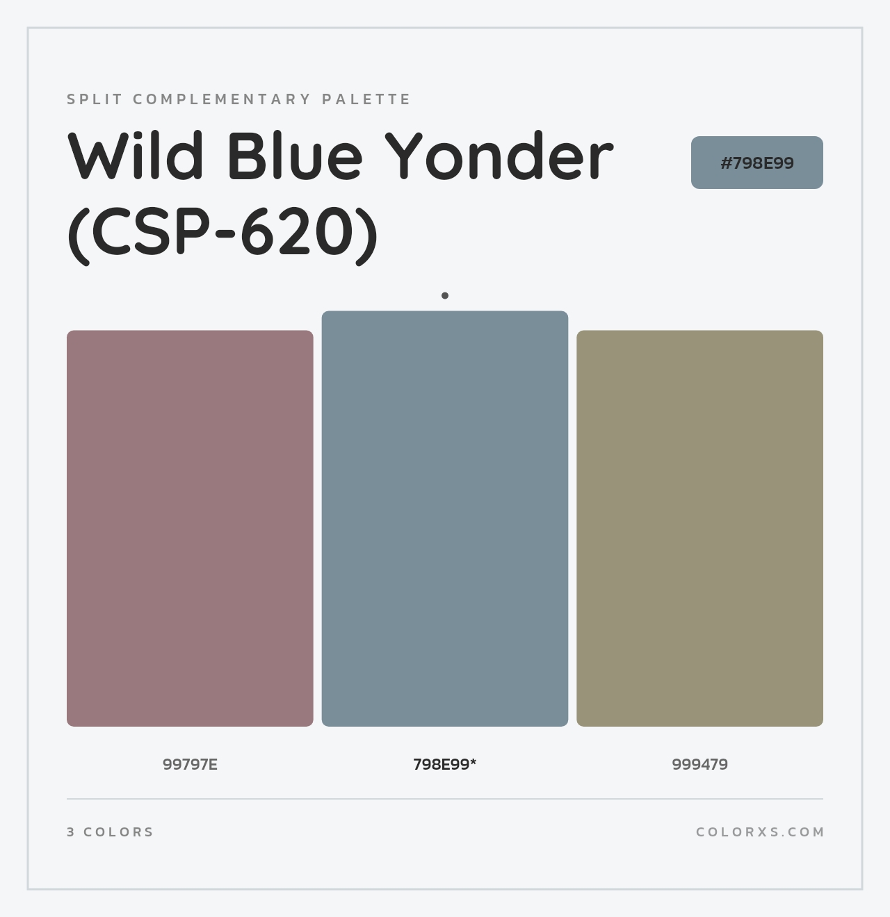 Wild Blue Yonder (CSP-620) - Split-Complementary Color Palette