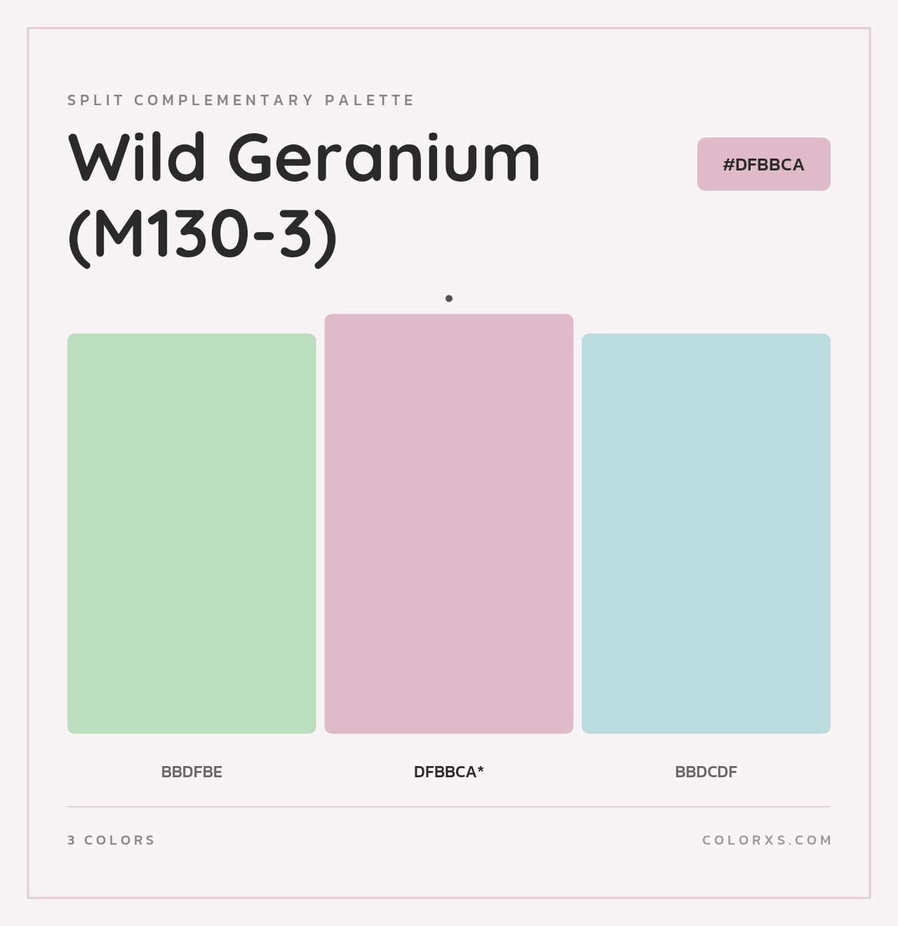 Wild Geranium (M130-3) - Split-Complementary Color Palette