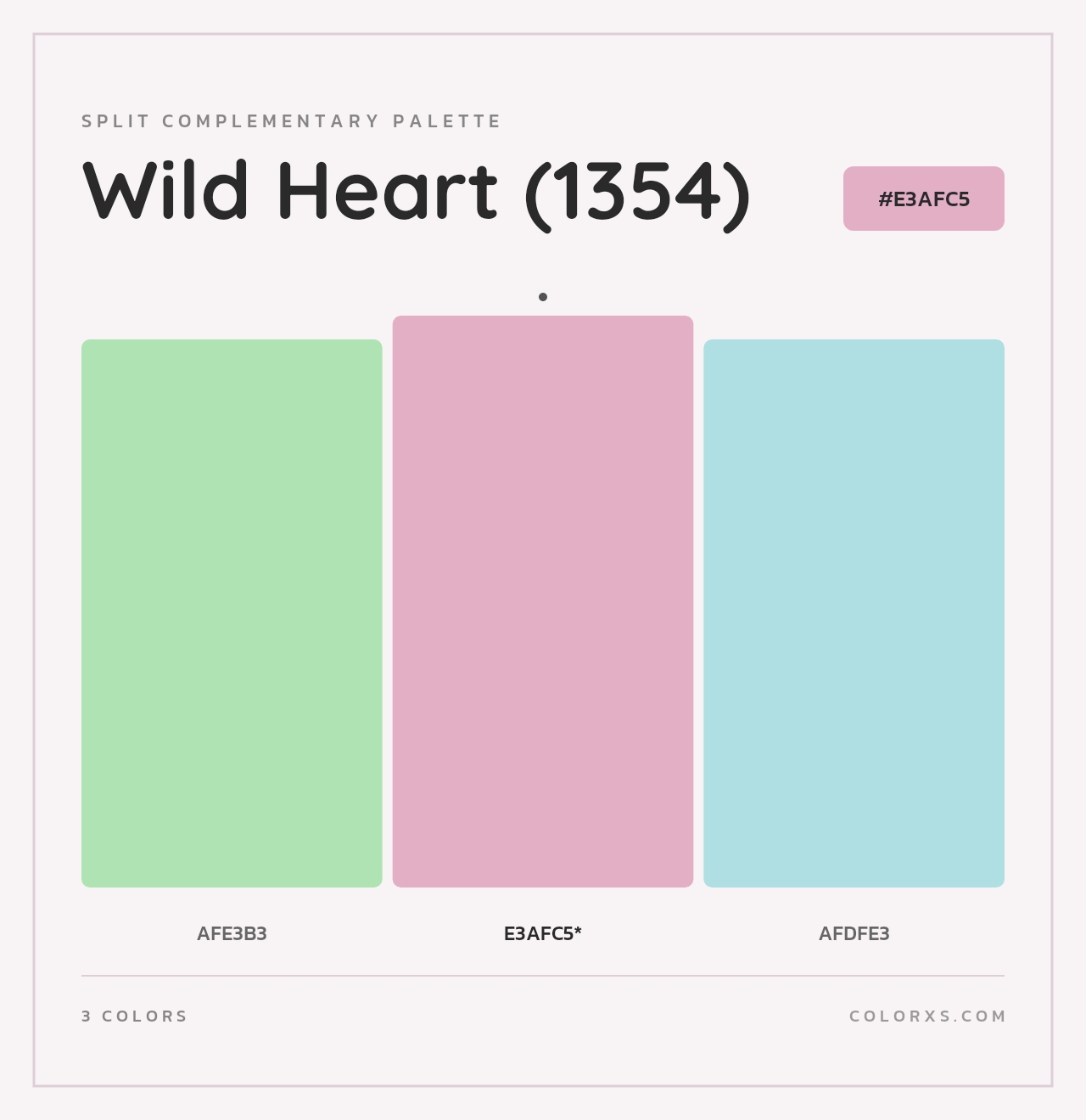Wild Heart (1354) - Split-Complementary Color Palette