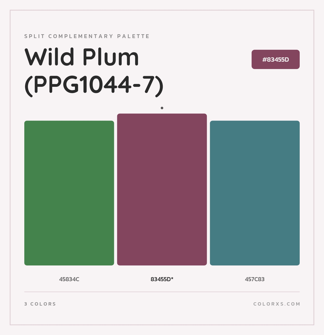 Wild Plum (PPG1044-7) - Split-Complementary Color Palette