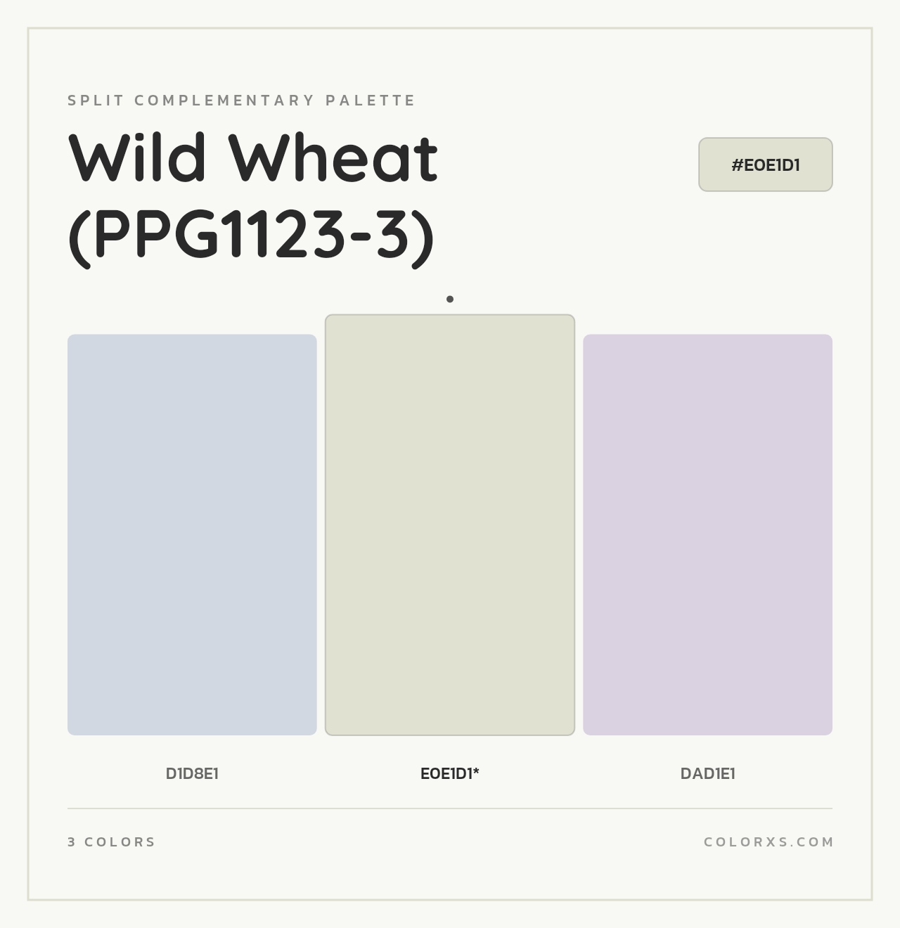 Wild Wheat (PPG1123-3) - Split-Complementary Color Palette