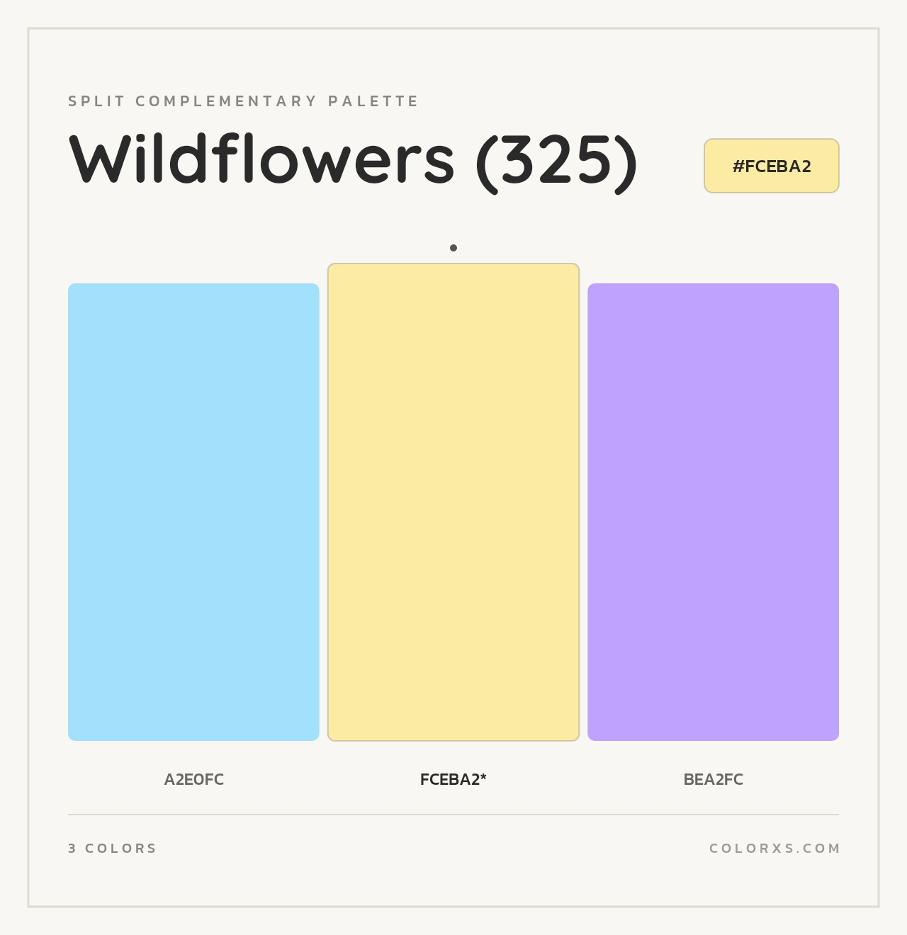 Wildflowers (325) - Split-Complementary Color Palette