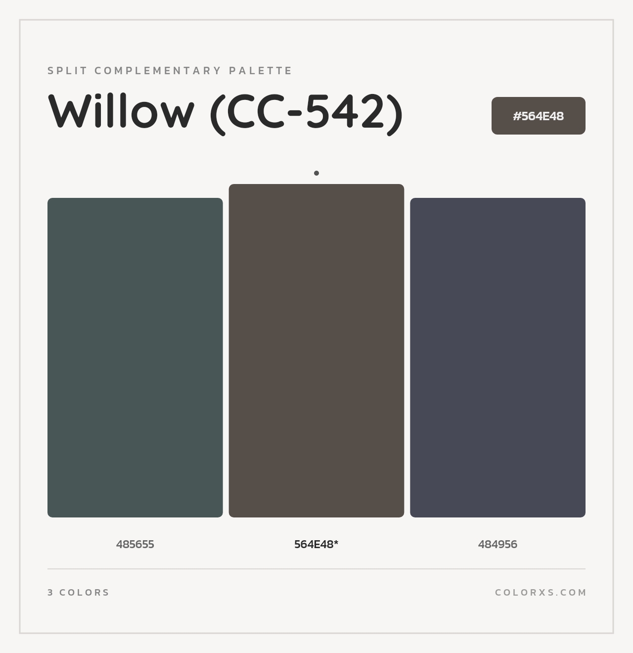 Willow (CC-542) - Split-Complementary Color Palette