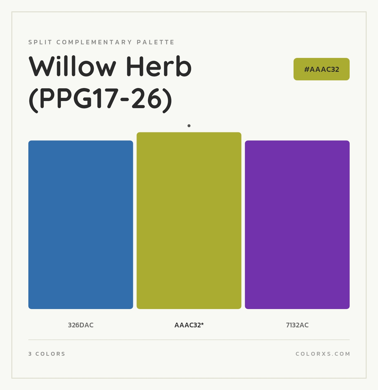 Willow Herb (PPG17-26) - Split-Complementary Color Palette