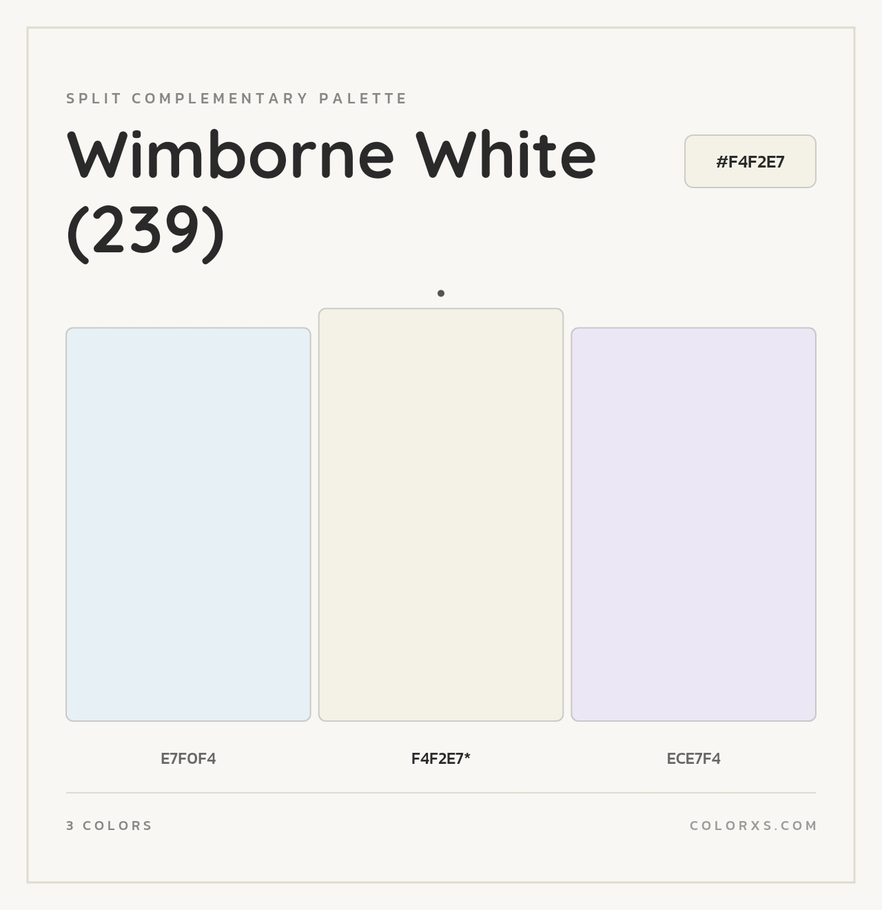 Wimborne White (239) - Split-Complementary Color Palette