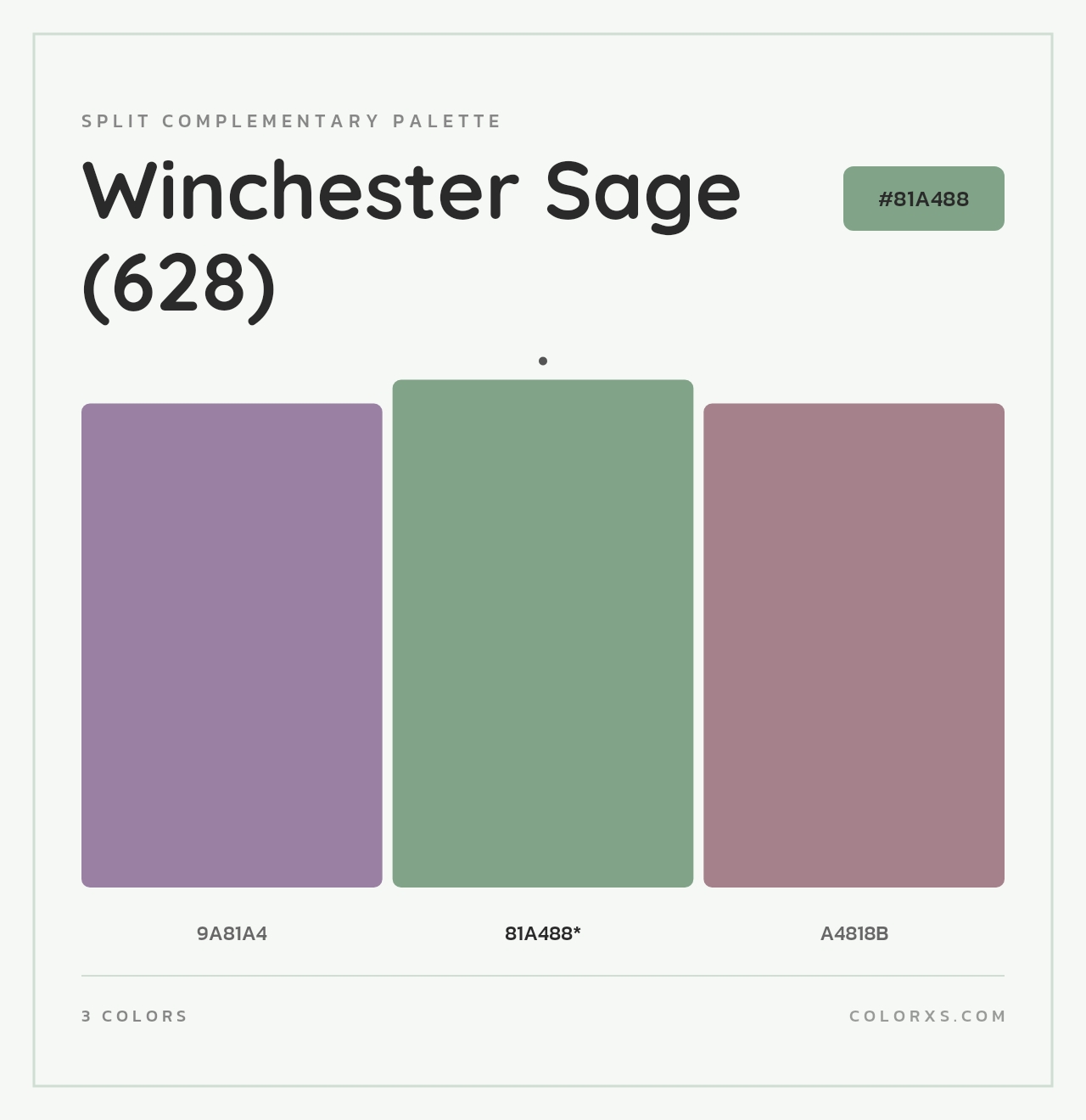 Winchester Sage (628) - Split-Complementary Color Palette