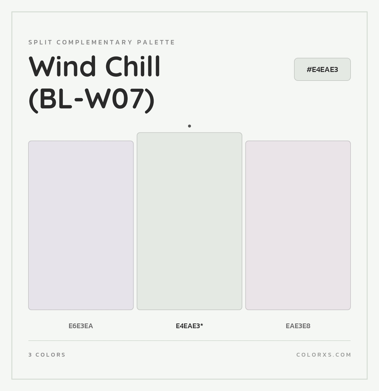 Wind Chill (BL-W07) - Split-Complementary Color Palette