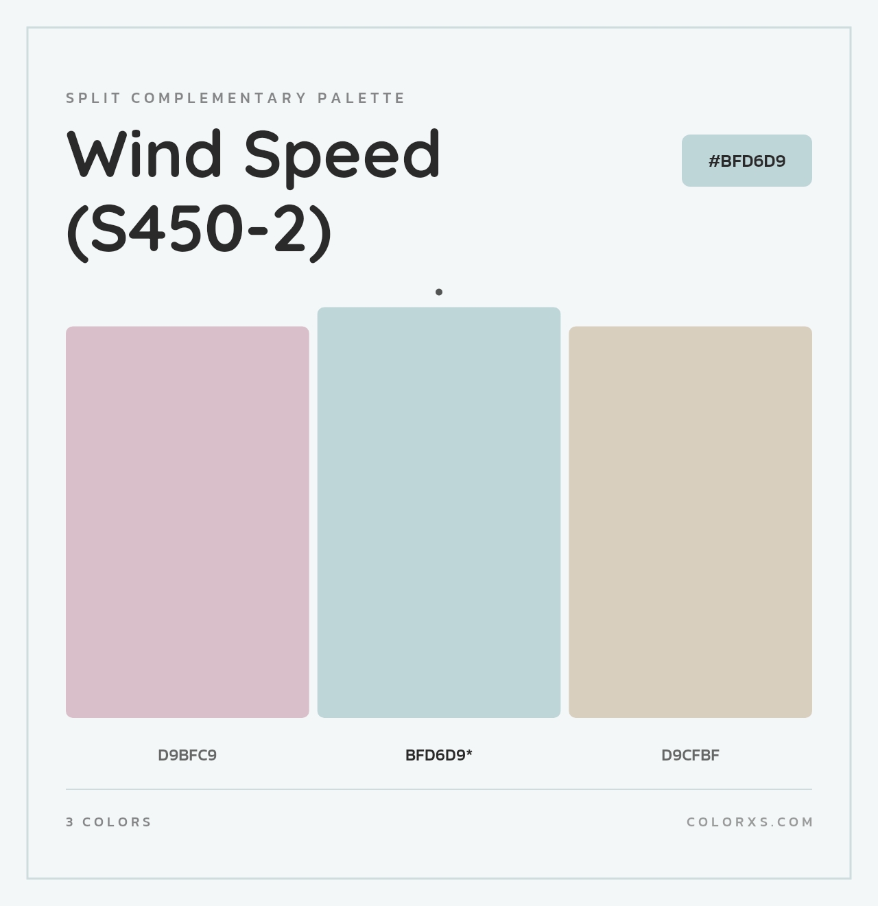 Wind Speed (S450-2) - Split-Complementary Color Palette