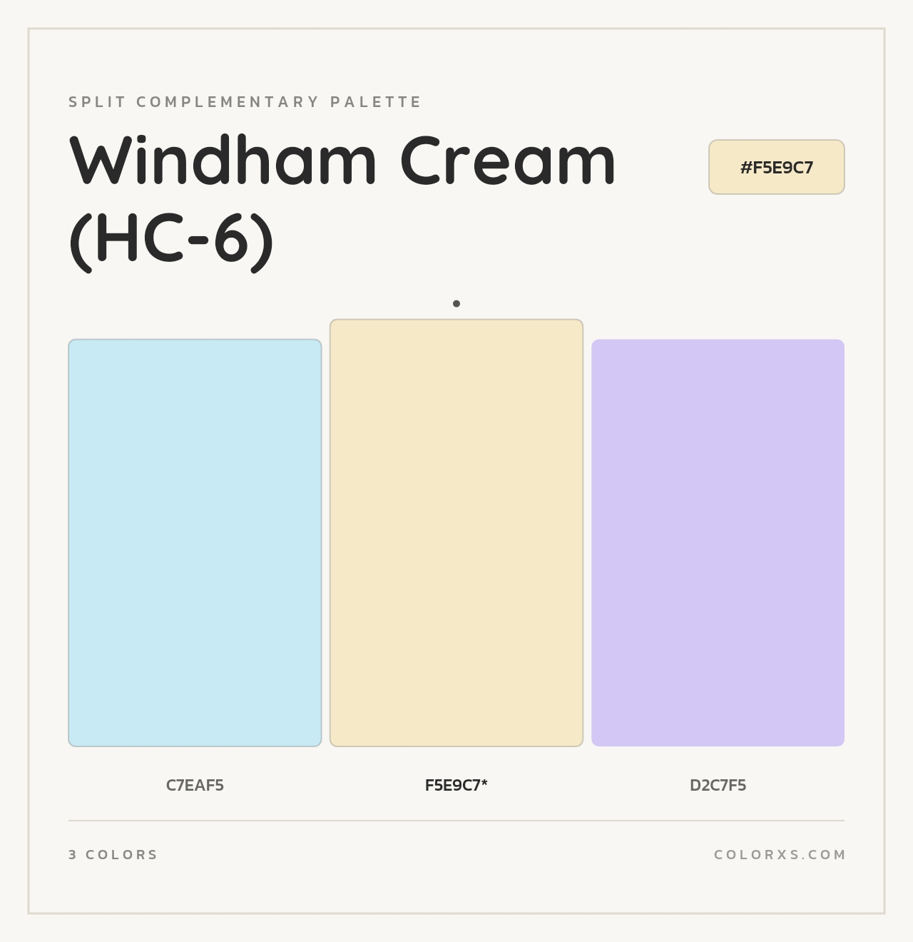 Windham Cream (HC-6) - Split-Complementary Color Palette