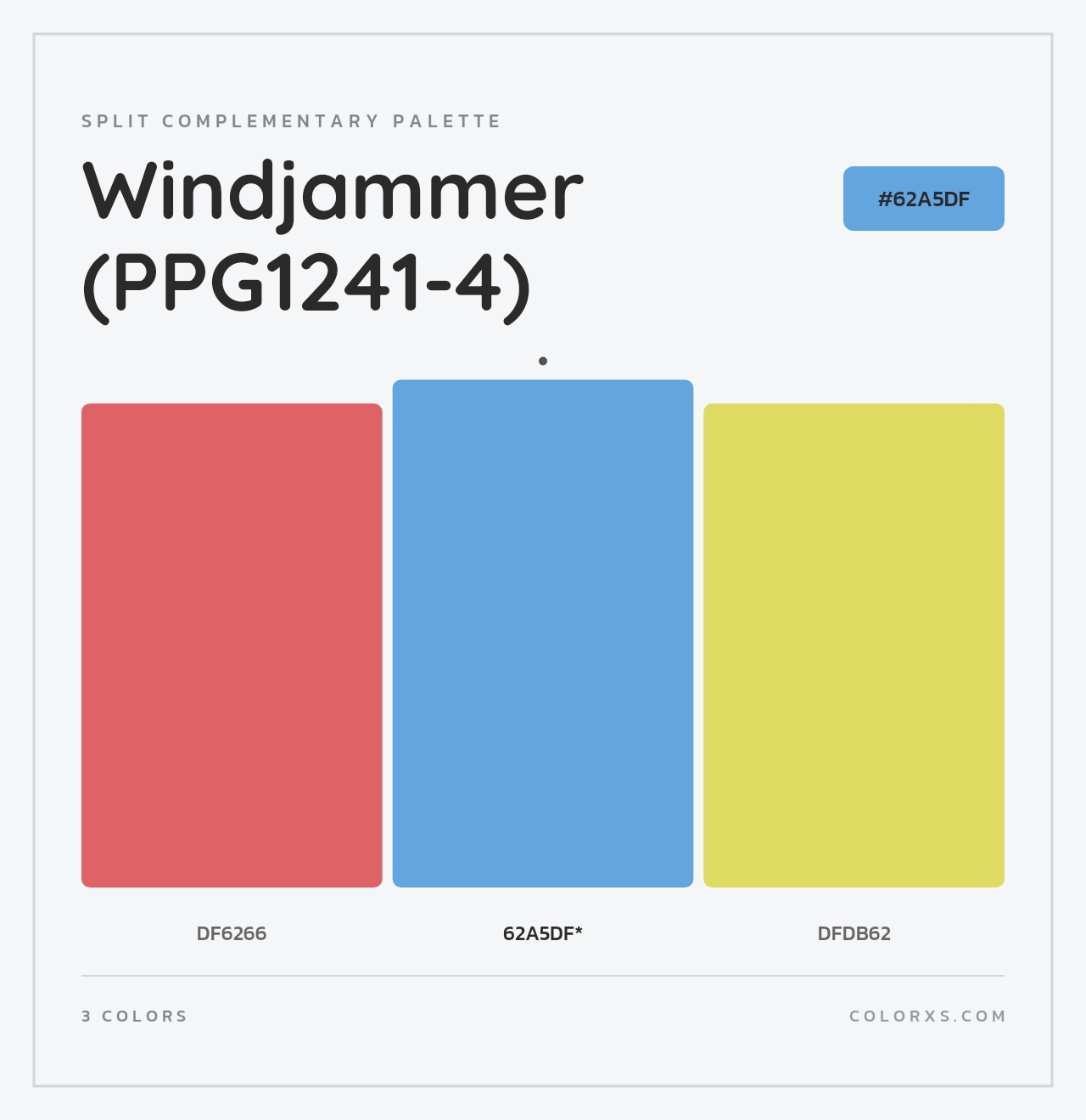 Windjammer (PPG1241-4) - Split-Complementary Color Palette