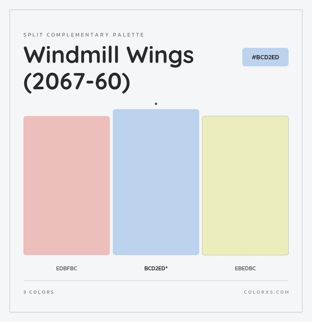 Windmill Wings (2067-60) - Split-Complementary Color Palette