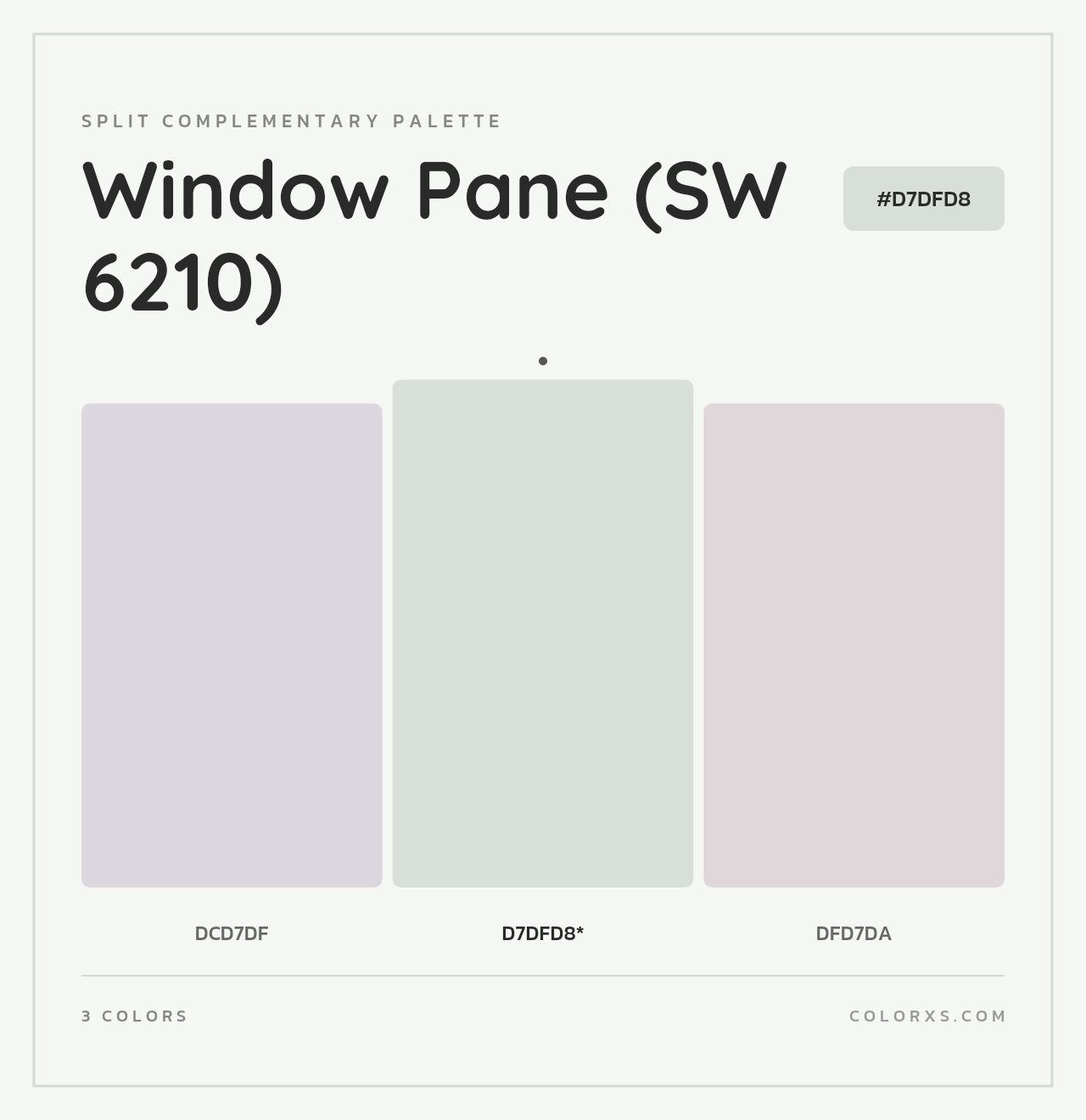Window Pane (SW 6210) - Split-Complementary Color Palette