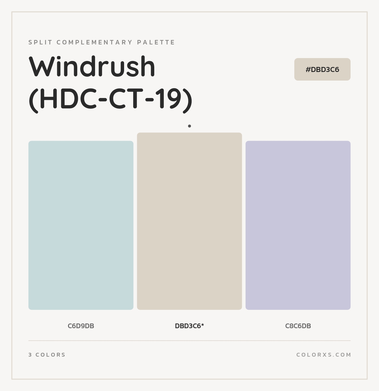 Windrush (HDC-CT-19) - Split-Complementary Color Palette