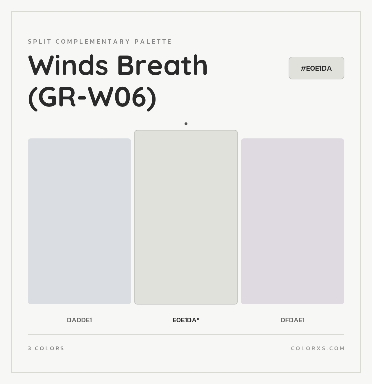 Winds Breath (GR-W06) - Split-Complementary Color Palette