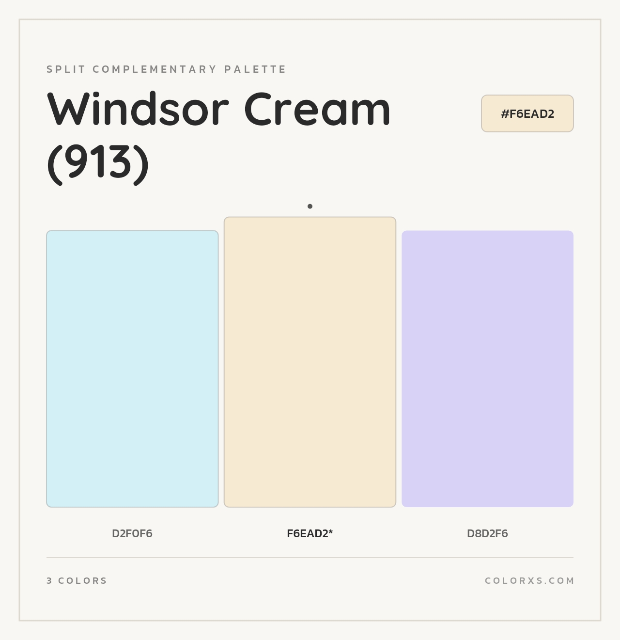 Windsor Cream (913) - Split-Complementary Color Palette