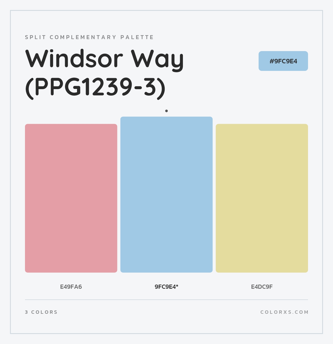 Windsor Way (PPG1239-3) - Split-Complementary Color Palette