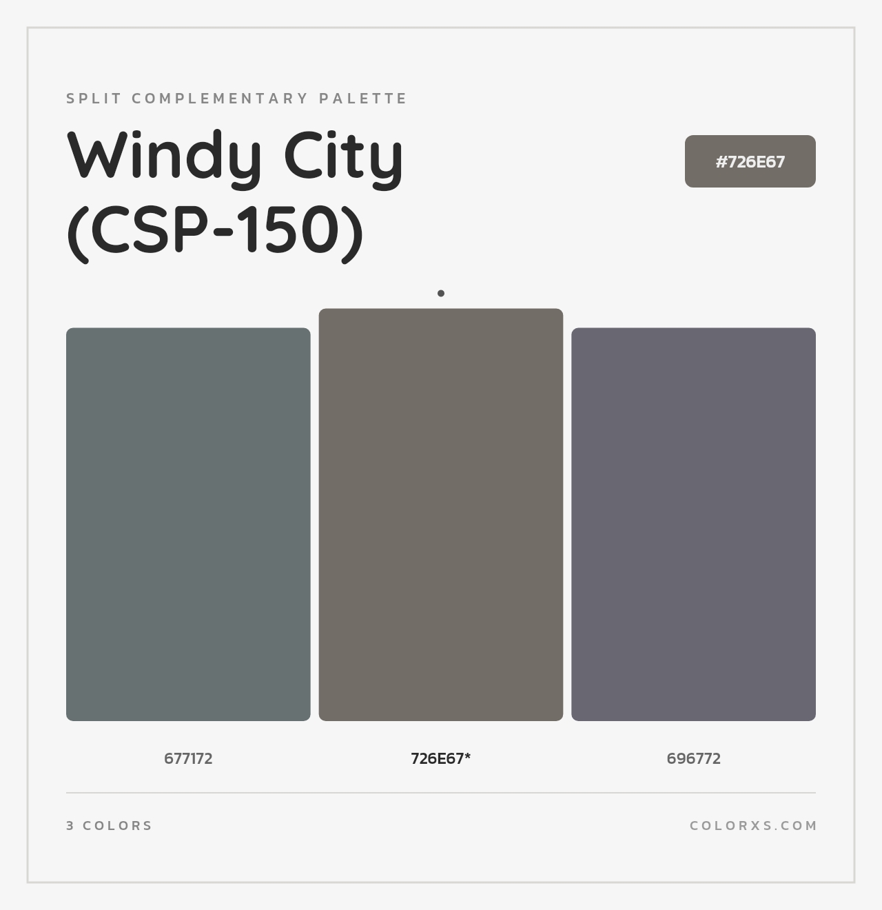 Windy City (CSP-150) - Split-Complementary Color Palette