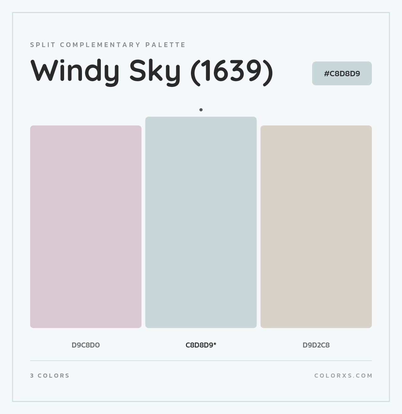 Windy Sky (1639) - Split-Complementary Color Palette