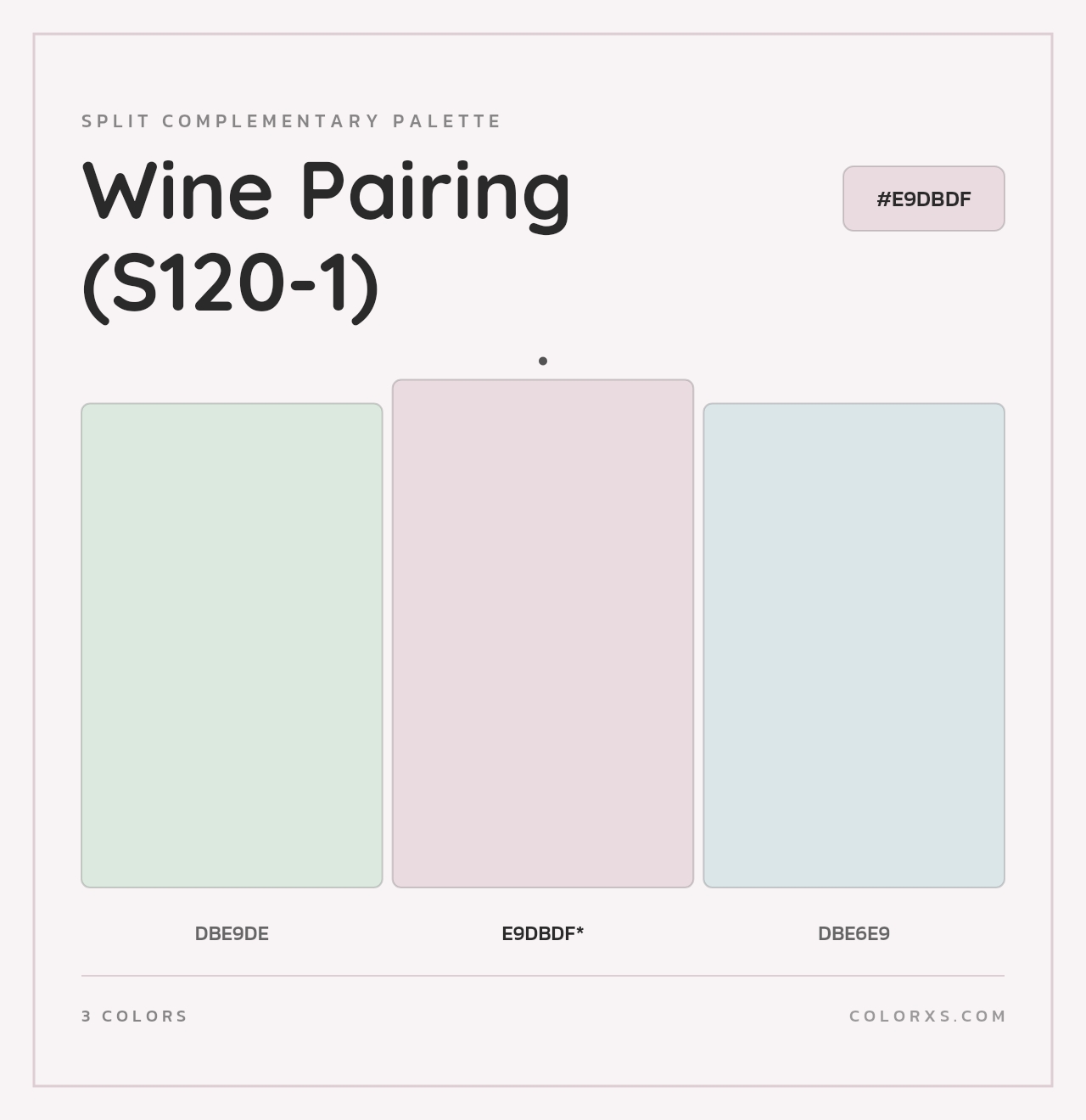 Wine Pairing (S120-1) - Split-Complementary Color Palette