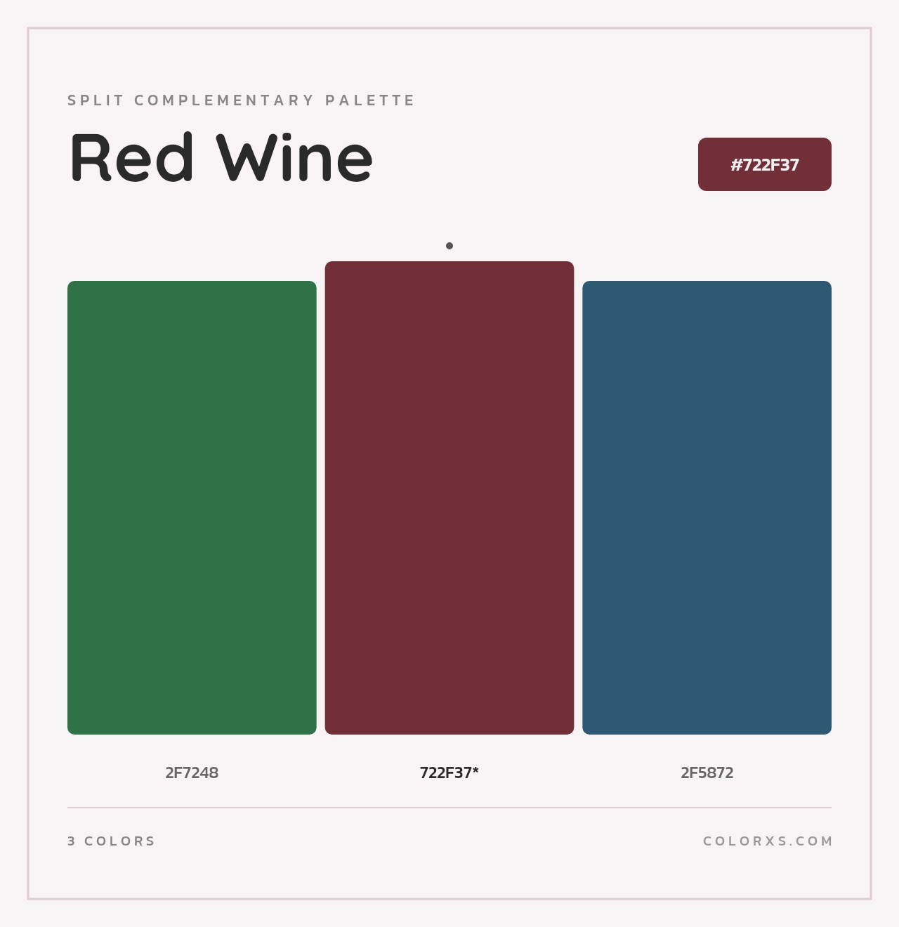 Red Wine - Split-Complementary Color Palette