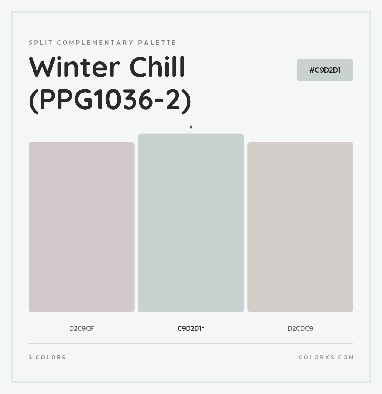 Winter Chill (PPG1036-2) - Split-Complementary Color Palette
