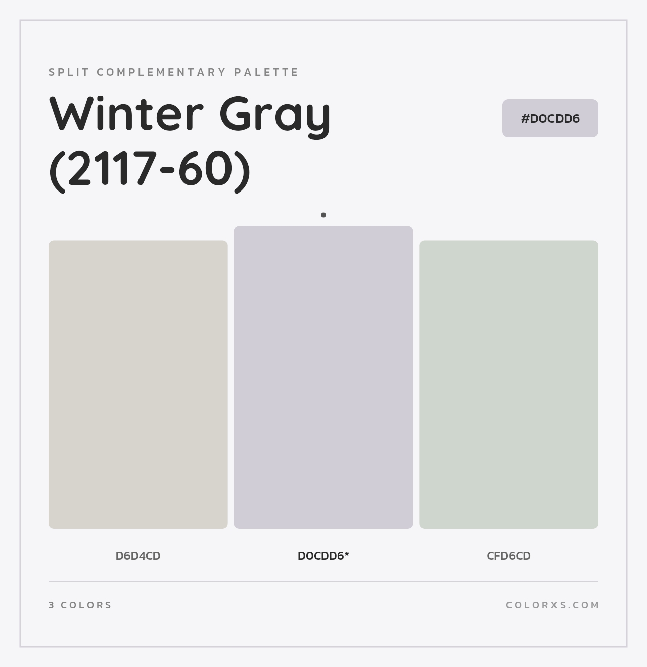 Winter Gray (2117-60) - Split-Complementary Color Palette