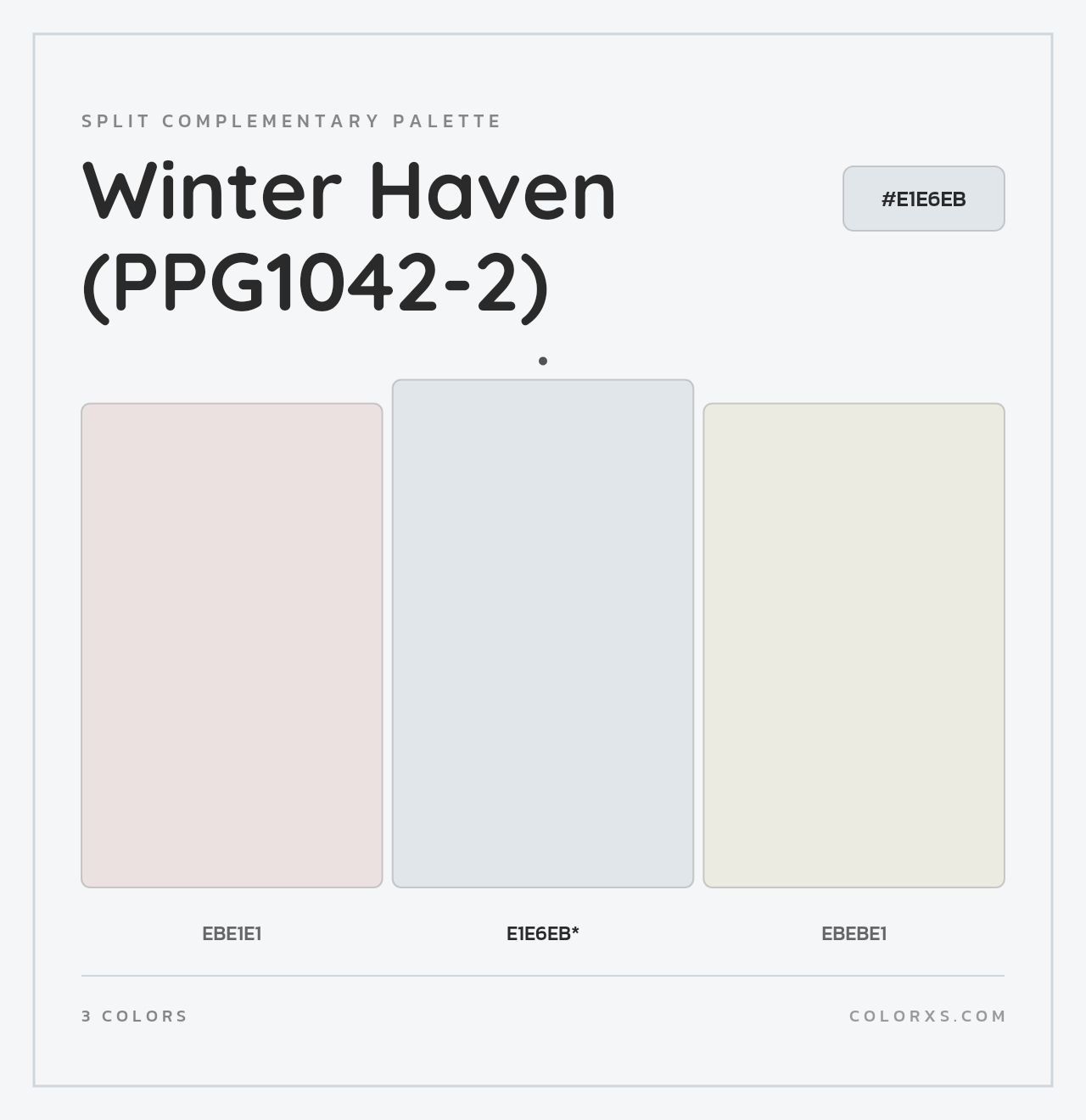 Winter Haven (PPG1042-2) - Split-Complementary Color Palette