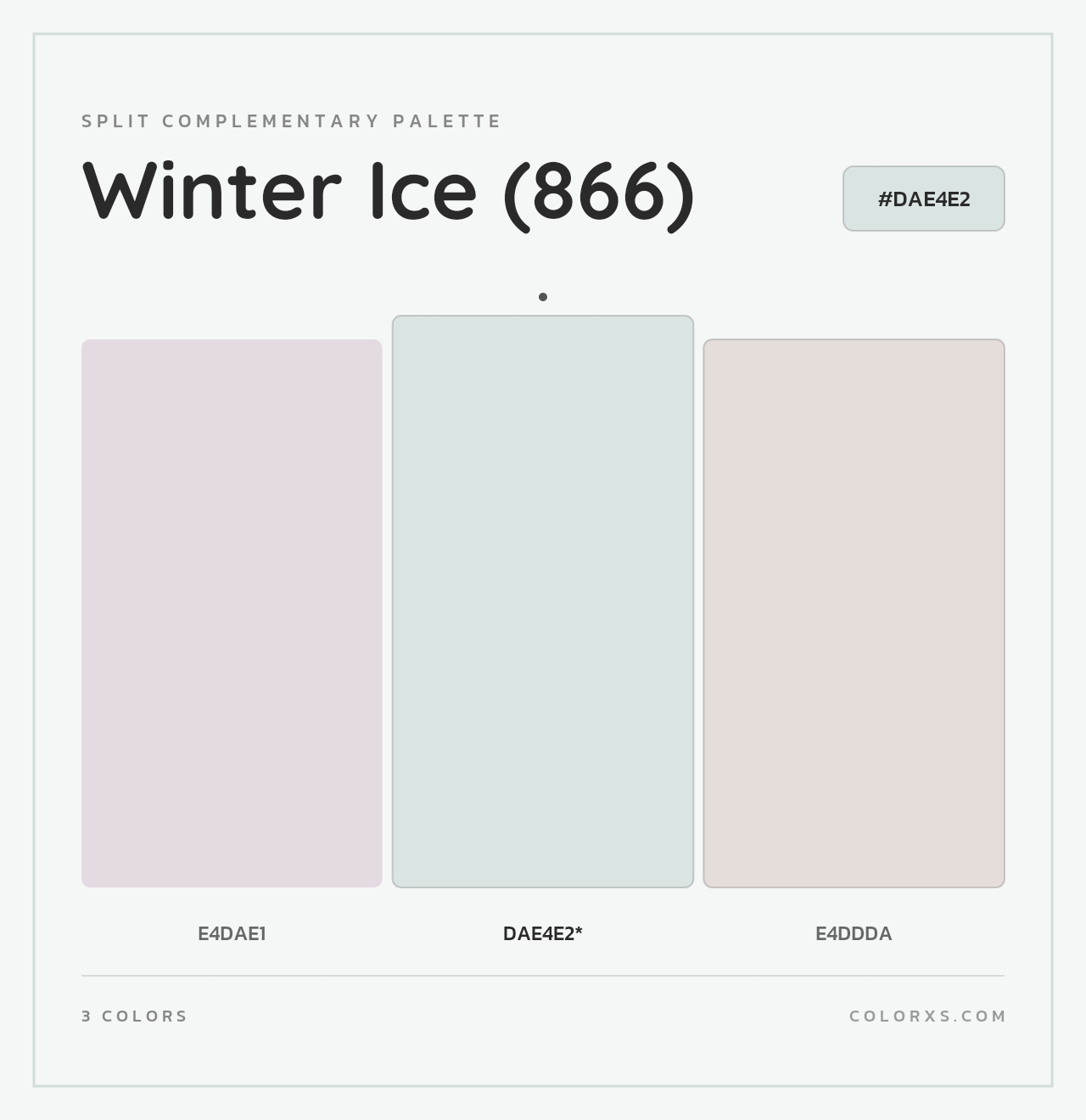 Winter Ice (866) - Split-Complementary Color Palette