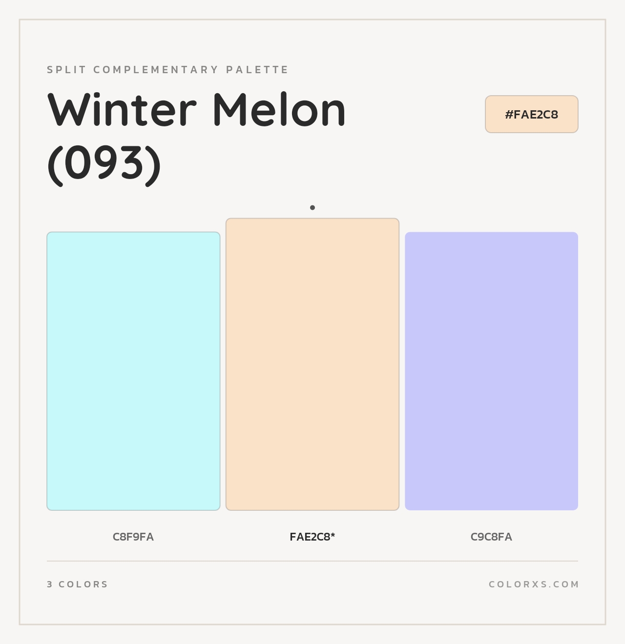 Winter Melon (093) - Split-Complementary Color Palette